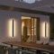 Mikeru IP65 Outdoor Wall Lights, 80CM LED Long Wall Light 2Pack 28W Modern Garden Wall Lights Mains Powered 3000K Warm White Garden Fence Lights Hard-Wired for Exterior Walls, Courtyards