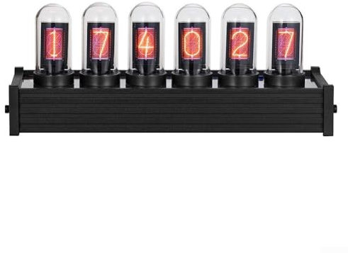 SPORTARC Digitale IPS-Röhrenuhr, IPS-Display, anpassbare Bildanzeige, Retro/Punk/DIY-Stile