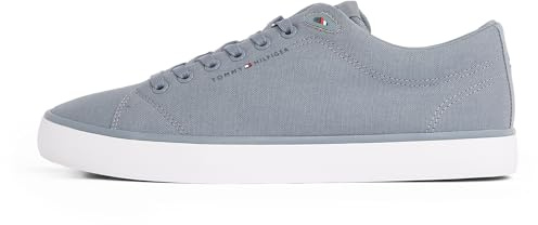 Tommy Hilfiger Herren Vulcanized Sneaker Core Canvas Low Top, Grau (Overcast Grey), 45