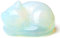 XIANNVXI Opal Katzen Kristalle Katzenfigur Deko Kawaii Schlafende Katze Polieren Edelsteine Cute Geschenk Katzenliebhaber Schreibtisch Geschenke Für Frauen