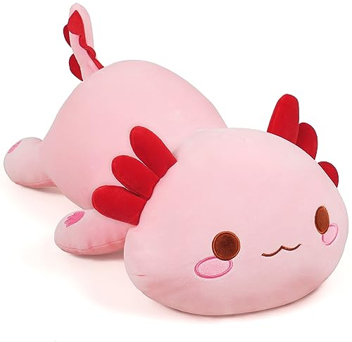 Sausudols Süßes Axolotl Kuscheltier Plüschkissen 50 cm Rosa
