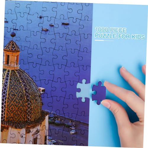 PHENOFICE Packung Mit 1000 Puzzleteilen Ägäis-Puzzles Papier-zusammenbauspiel Lernspielzeug Für Erwachsene Und Kinder