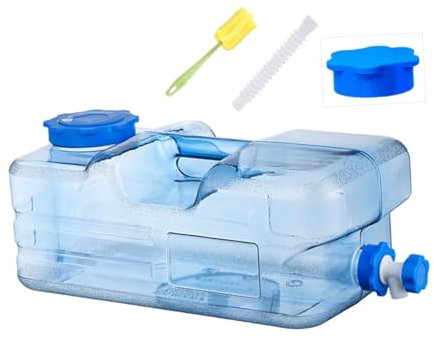 Sharplace Camping Water Container Water Storage Jug 15 L with Screw Lid Water Can Water Carrier with Faucet for Hiking Emergency BBQ RV