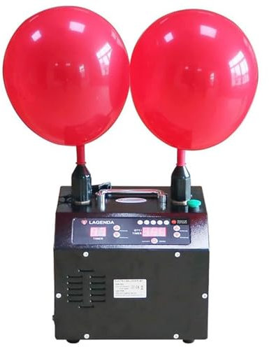 Electric Balloon Inflator, Electric Balloon Pump, Dual Nozzles Balloon Blower Pump with Digital Timer and Counter, Memory Function, Two Modes, Automatic and Press Inflation, for Decoration, Party