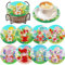 ALINUOYQ 8 PCS Art Kit Maple Leaf Painting Acrylic DIY Coffee with Holder Crafts Garden Gnome for Coffee Table Bar Mugs Glass