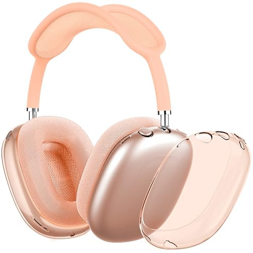 NIUTRENDZ Clear Hülle für AirPods Max - Weiche TPU Case Transparent Schutzhülle【Anti-Fingerabdruck, Anti-Kratzer & Anti-Staub】