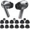 Delidigi for Galaxy Buds3 Pro Ear Tips, 6 Pairs Double Flange Silicone Eartips Earbuds Earplug Replacement Accessories Compatible with Samsung Galaxy Bus3 Pro 2024 S/M/L Size (Black)