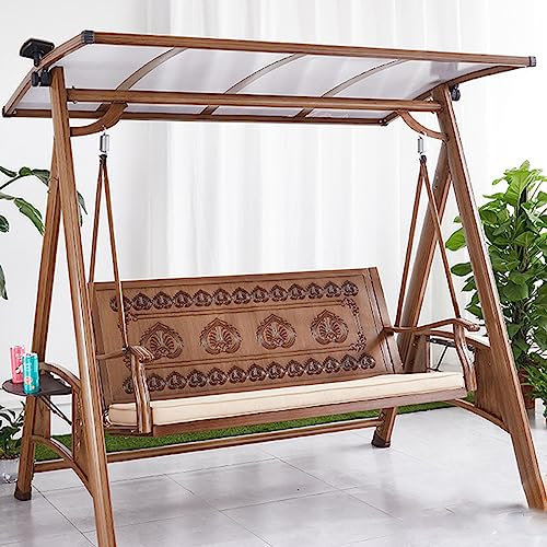 MOKLYF Gartenschaukel für den Außenbereich, Solar-Schaukelstuhl, Hängematte, Verandaschaukel, Gartenschaukel, Baldachin-Schaukel für den Garten und den Pool (C