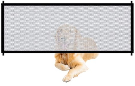 Barriera di Sicurezza Estensibile,Portatile Pieghevole Dog barriera di sicurezza,Cancelletto Portatile Pieghevole in Rete per Cani, animali domestici con base autopulente,Barriera (180 * 72 cm)