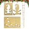 Wichtel Fußspuren Schablone, GNOME Streich Strickleiter, Wiederverwendbare GNOME Weihnachten Schnee Spray Schablonen, Holz Weihnachten Gnom Zubehör, Indoor Elf Für Fensterdekoration