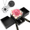 FAYODO Ewige Rose mit Ich Liebe Dich Halskette Damen,Echte Konservierte Blumen Rosenbox Geschenke für Frauen Mama Frau Valentinstag Muttertag Geburtstags Jubiläum（leuchtendes Pink）