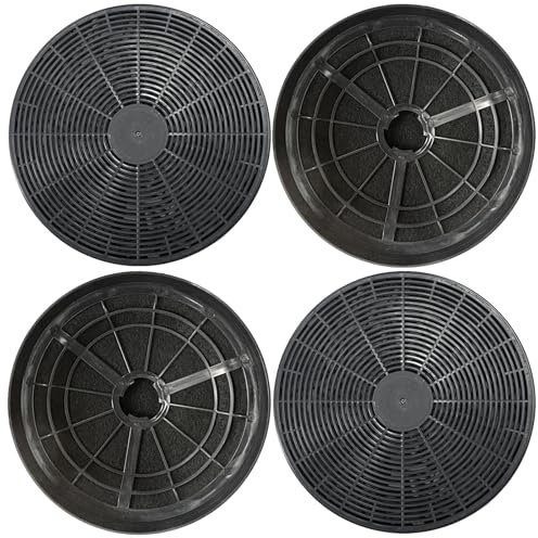 Beaufan 4er Pack GF15 Aktivkohlefilter Kompatibel mit NEG Dunstabzugshaube Modell NEG15-ATB/ATS/ATW, NEG15-ATB+/ATS+/ATW+. Vergleichen Sie mit der Teilenummer GF15, MIZ0023, KF561, CF110, DU652
