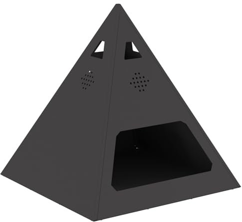vidaXL Feuerstelle Schwarz 50 x 50 x 51 cm Wetterfeststahl