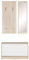 Wohnling Wand-Garderobe Salerno mit Spiegel & Schuhschrank Spanplatte Sonoma, Moderne Flur-Kompaktgarderobe für Jacken & Schuhe, Komplettgarderobe