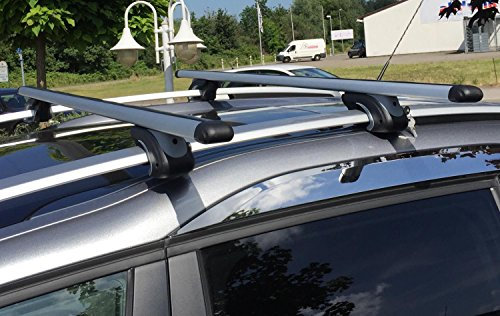 VDP-CA480 Dachbox 480 Liter Carbon Look abschließbar + Alu Relingträger VDP XL135 kompatibel mit VW Tiguan Cross ab 14 bis abschließbar