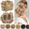 Rich Choices Combs Haarverlängerung Dutt Haarteil Zopf Pferdeschwanz Haarknoten Hepburn-Dutt Haargummi Hochsteckfrisuren Hair Extension Aschblonde Mix Bleichblond