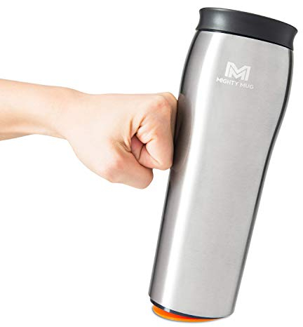 Mighty Mug | The Untippable Mug | Grips When Hit, Lifts for Sips | Insulated Stainless Steel Tumbler | Cupholder Friendly | Gifts for Women Men All | Leakproof | 6 Hours Hot / 24 Cold | 473 ml |