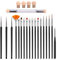 Anyasen 23 Pieces Nail Art Brushes Kit Professional Nail Art Brushes Nail Art Tools with 15pcs Nail Brushes 1pcs Sponge Nail Pen 4pcs Replacement Head 3pcs Nail Art Pens for Nail Design