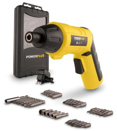 POWER plus Akkuschrauber POWX00405 - elektrischer Schraubendreher für kleine Schrauben, 3,6 V Spannung und 4 Nm - Akku Schrauber mit verstellbarem Griff - Elektro Schraubenzieher Screwdriver