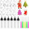 Artcome Cookie Dekorieren Werkzeug Set - 40 Piece Kit, Including 28 Cookie Cutters, 6 Push-in Decorating Bottles, 6 Sugar Writing Needles - Perfect for DIY Cookie Decorating