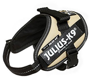 Julius-K9 IDC Powerharness Hundegeschirr mit zwei kostenlosen Patches, Beige Mini-Mini
