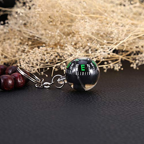 Boussole extérieure Porte-clés, Boule Porte-clés Boussole remplie de Liquide Boussole Boussole Boussole en Forme de Boule Boussole Porte-clés Boussole pour Le Camping pour la randonnée pour