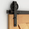 CCJH 5FT/152cm Sliding Barn Door Closet Hardware Track Kit Track System Big Spoke Wheel Roller Hanger Set for Single Door