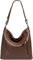 Caspar Sportlich Elegante Ledertasche 2-in-1 Damen Schulter- und Umhängetasche - PREMIUM LINE - Modell No.806 - Made in Italy, Farbe:braun, Accessoires:One Size