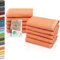 ZOLLNER 10er Set Seiftücher - weiche und saugstarke Waschlappen - waschbar bis 95°C - Baumwolle - 30x30 cm in orange