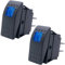 Taiss 2Pcs Boot Marine Beleuchteter Wippschalter 12V 20A 4Pin Ein/Aus mit blauer LED Auto Offroad Druckknopf Kippschalter RK1-06N-BU