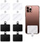 Cobee 8 Stück Handy Schlüsselband, Ersatz Aufnäher mit Metallring, Handy Umhängeband, kompatibel mit Handy Pads für sicheren Fallschutz (4 Stück Schwarz + 4 Stück Weiß)