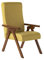 Poltrona legno FIAMMETTA ESSEGI SRL Relax reclinabile tessuto Giallo Sfoderabile