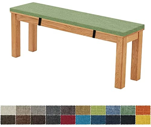 FIOVIP Bankauflage Bankkissen Sitzbankkissen 80X40X5CM Abnehmbar Waschbar Doppelt rutschfest Hochelastischer Geeignet für Gartenbänke, Schaukeln, Terrassen, Innenbänke (Achat grün)