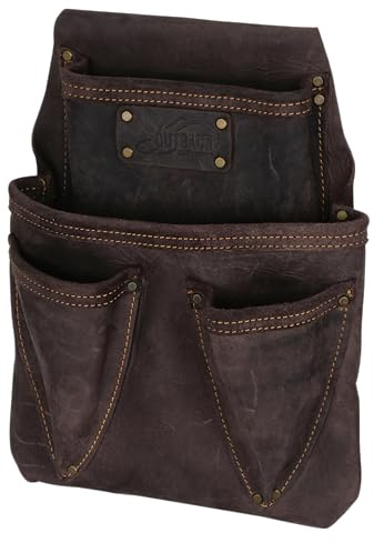 Ox Pro Full Grain Leather Tool Pouches - Made with Double Stitching and Rivet Reinforced Pockets