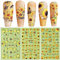 3 Sheets 5D Sunflowers Nail Stickers Summer Embossed Self-Adhesive Decals Sunflower Design Manicure Tips DIY Nail Art Decorations for Women Girls