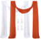 Hochzeit Bogen Sheer Vorhänge Hintergrund, 600x75cm Voile Vorhang Chiffon Drapierung, Tüllstoff Vorhänge Arbor Draperie für Hochzeitszeremonie Empfang Party Deckendekor, Weiß und Karamell, 2 Panels