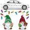 Toptime 20 Stück Weihnachts Auto Magnete, 12 Stück Reflektierende Glühbirne Magnete mit 6 Magnetdrähte und 2 Magnet Weihnachtswichtel, Kühlschrankmagnete Weihnachten Deko für Neujahr, Feiertage