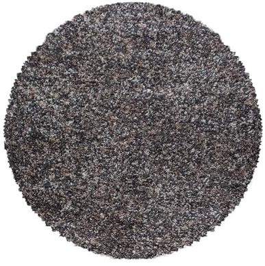 Hochflor Shaggy Teppich Meliert Design Langflor Teppich Vintage-Stil Teppich Wohnzimmer, Farbe: Taupe, Größe: 160 cm Rund