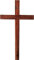 Kaltner Präsente Geschenkidee – Holzkreuz Wandkreuz Kruzifix aus Echtholz Nussbaum Höhe 36 cm