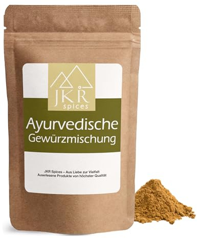 JKR Spices Ayurvedische Mischung 200g, Gewürzmischung aus Kreuzkümmel, Koriander, Kurkuma und Muskatnuss für Curry, Linsen, Reisgerichte und Dips