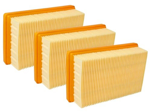 vhbw Set 3X Flachfaltenfilter kompatibel mit Kärcher MV5 Premium, MV5 Premium Renovation Kit, MV6 P Premium Staubsauger - Filterelement