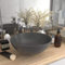 Rantry Mueble lavabo de baño de cerámica gris oscuro redondo, lavabo pequeño baño, tapón lavabo baño, lavabos, filtro lavabo baño, tapones lavabo baño, tapones lavabo baño, desagüe lavabo baño