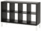 Generisch KALLAX Regal mit Untergestell, 147x94 cm, schwarz-braun/weiß
