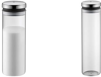 WMF Depot Vorratsdose Glas 1,5l, Höhe 28,5 cm, Vorratsglas mit Deckel & Depot Vorratsdose Glas 2l, Höhe 36 cm, Vorratsglas mit Deckel
