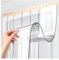 Streifenvorhang Türvorhang Transparent PVC Streifenvorhänge Balkontür Vorhang Länge 180cm - 300cm Dicke 1,3mm - 3,3mm Winddicht Wasserdicht PVC-Streifen Stallvorhang(Color:Dicke 1.3mm,Size:5pcs 15x250