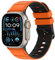 Tasikar Armband Kompatibel mit Apple Watch Armband 49mm 46mm 45mm 44mm 42mm Männer Frauen Weiches Silikon Atmungsaktive Kompatibel mit Apple Watch Ultra SE Serie 10 9 8 7 6 5 4 3 2 1, Orange Schwarz