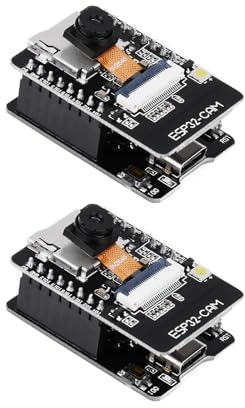 diymore 2 Stücke für ESP32 USB C für ESP32 CAM Entwicklungsplatine, WLAN/Bluetooth, DC 5V Dual-Core-Entwicklungsplatine mit 2640 Kamera Modul