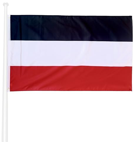 KliKil Drapeau Empire allemand surdimensionné 150 x 90 cm avec 2 œillets métalliques pour montage facile, impression durable, résistant aux UV et au vent léger, drapeau décoratif