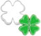 Codulu Emporte-pièce en forme de trèfle à quatre feuilles en acier inoxydable pour la Saint-Patrick - Moules en métal pour Noël et enfants - Décoration de gâteau