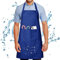 FunChaos Wasserdicht Schürze mit 2 Tasche Verstellbare Kochschürze für Männer Damen Kein Waschen Verhindert Ölstaubflecken Küchenschürze für Kochen BBQ Hundepflege Gartenarbeit Backen Malerei Blau